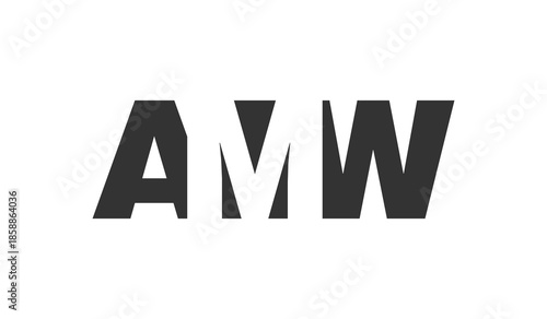 AMW logo design. Initial letter A M W bold font style for tech startups, consulting, corporate branding. Creative company name, headlines typography identity, trendy logotype.
