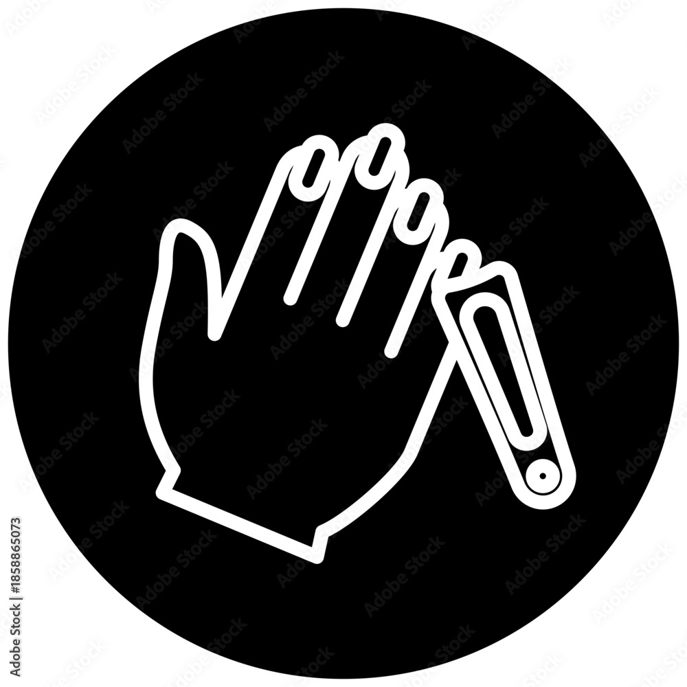 Obraz premium Manicure Icon Button, Mini Illustration Relate To Personal Care. Use For Modern Concept, Ui, Ux Web And App Development.