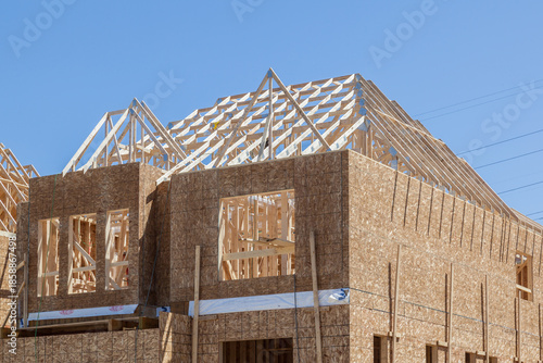 TORONTO, CANADA - MAY 10, 2017: New house under construction in Toronto, Canada