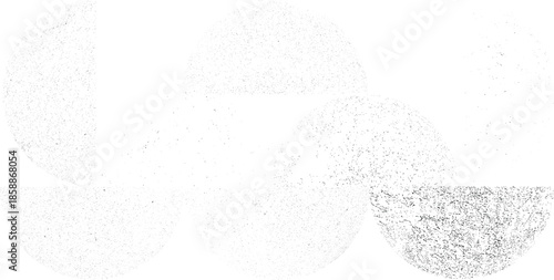 Sprayed black half circles composition .Graffiti art design . Noise textured semi circles . Spray effect .Grunge texture .Art design forms.Distressed element .Rough roller paint semicircles .Vector 