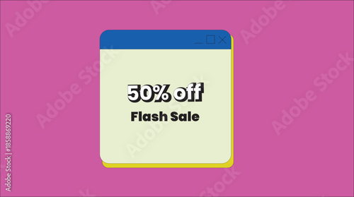 50% off discount design promo flash sale