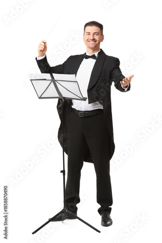 Young male conductor with n...