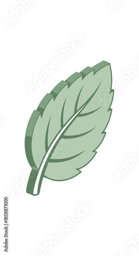 Minimalist 3D Isometric Mint Leaf Icon for Calm & Natural Apps_transparent.svg