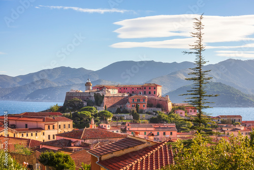 Portoferraio View with Forte Stella and Lighthouse, Elba Island, Tuscany