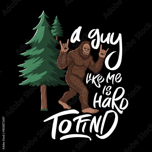 Sasquatch or Bigfoot Themed Design for T-Shirts or Posters