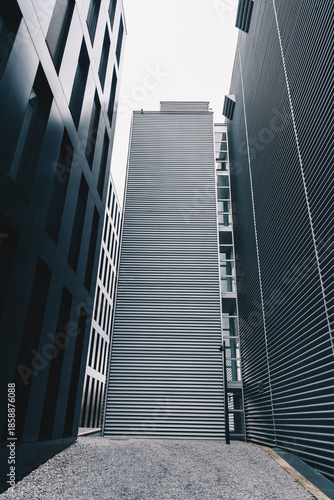 Modern Urban Architecture With Corrugated Metal Facades