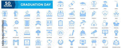 Inventory Management icon set. Containing distribution, logistic, stock, warehouse, supply chain, sale, product research, cargo icon. Lineal Blue style
