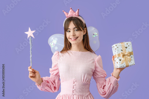 Young woman in fairy costum...