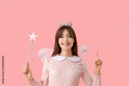 Young woman in fairy costum...