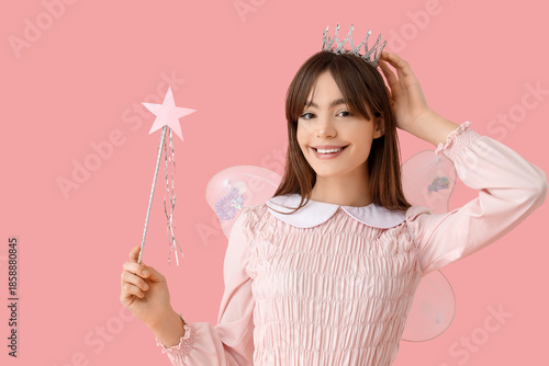 Young woman in fairy costum...