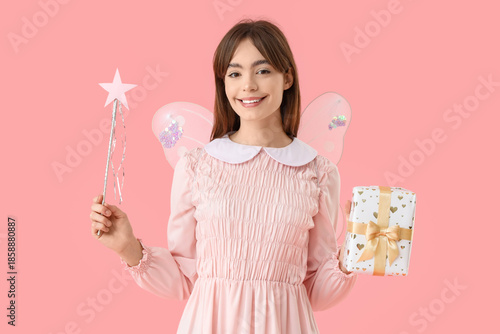 Young woman in fairy costum...