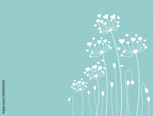 Vector illustration dandelion seed blowing in the wind. Dandelion seed icon.  Vector illustration