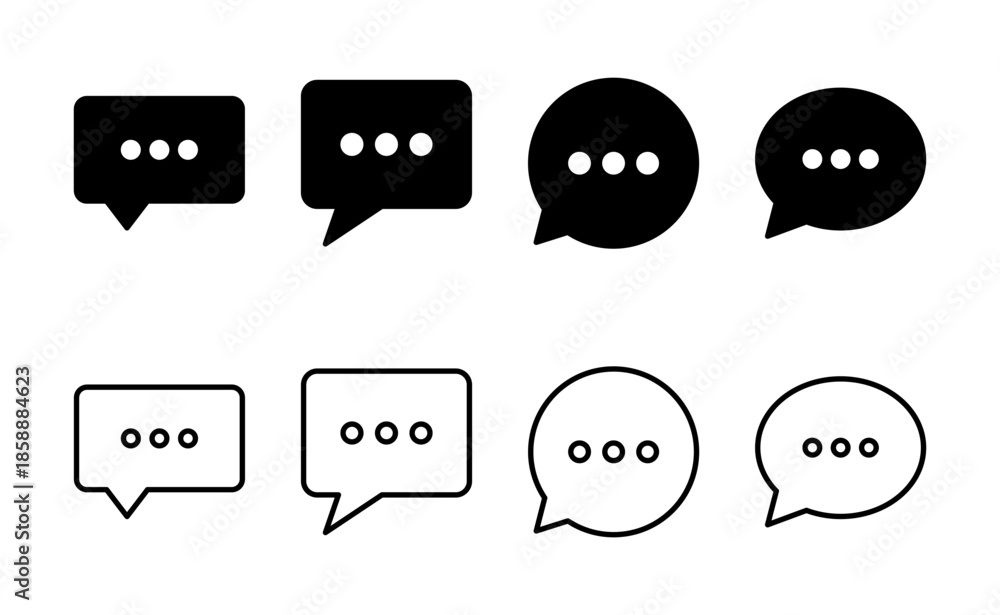 Fototapeta premium Chat icon vector. speech bubble sign and symbol. comment icon. message