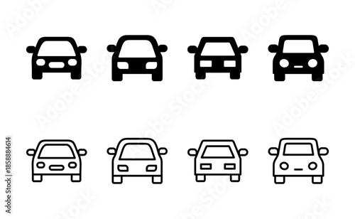 Car icon vector. car sign and symbol. small sedan