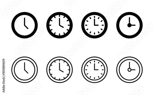 Clock icon vector. Time sign and symbol. watch icon