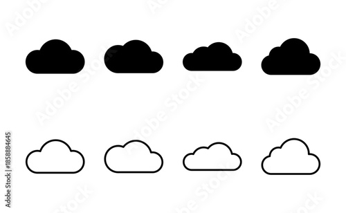 Cloud icon vector. cloud sign and symbol