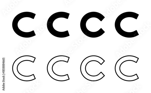 Copyright icon vector. copyright sign and symbol