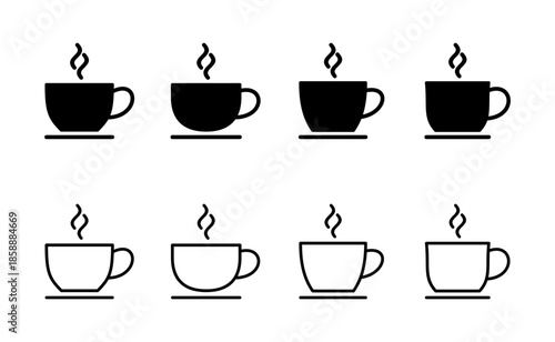 coffee cup icon vector. cup a coffee sign and symbol