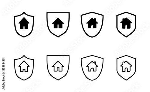 house insurance icon vector. house protection sign and symbol
