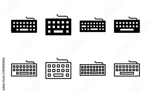 Keyboard icon vector. keyboard sign and symbol