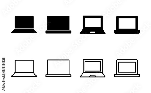 Laptop icon vector. computer sign and symbol