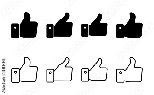 Like icon vector. Thumbs up sign and symbol. Hand like