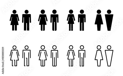 Man and woman icon vector. male and female sign and symbol. Girls and boys