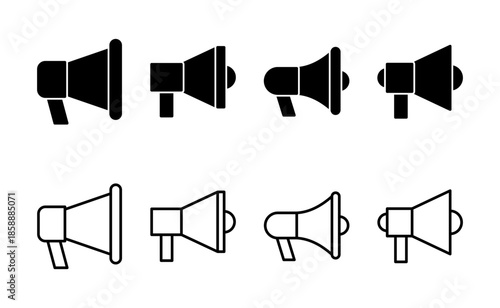 Megaphone icon vector. Loudspeaker sign and symbol