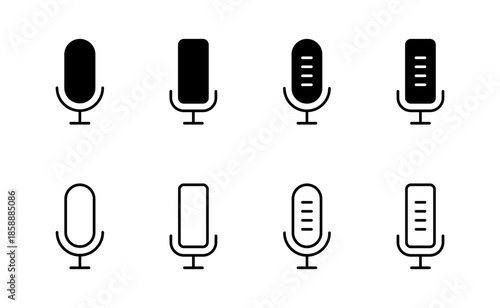 Microphone icon vector. karaoke sign and symbol