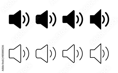 Speaker icon vector. volume sign and symbol. loudspeaker icon. sound symbol