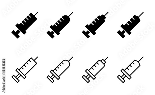 Syringe icon vector. injection sign and symbol.vaccine icon