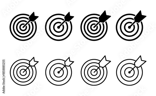 Target icon vector. goal icon vector. target marketing sign and symbol