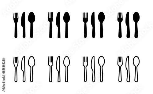 spoon and fork icon vector. spoon, fork and knife icon vector. restaurant sign and symbol