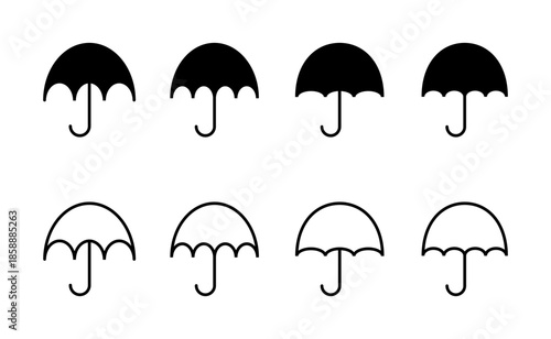 Umbrella icon vector. umbrella sign and symbol