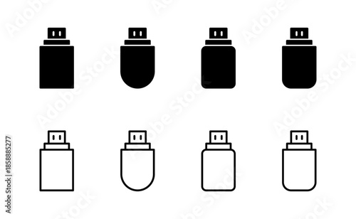 Usb icon vector. Flash disk sign and symbol. flash drive sign.