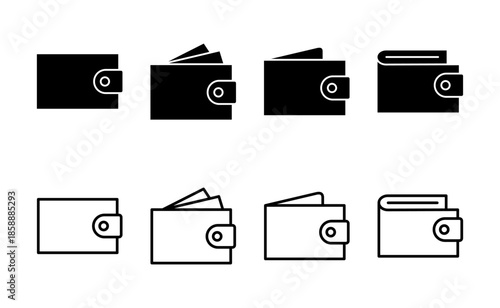 Wallet icon vector. wallet sign and symbol