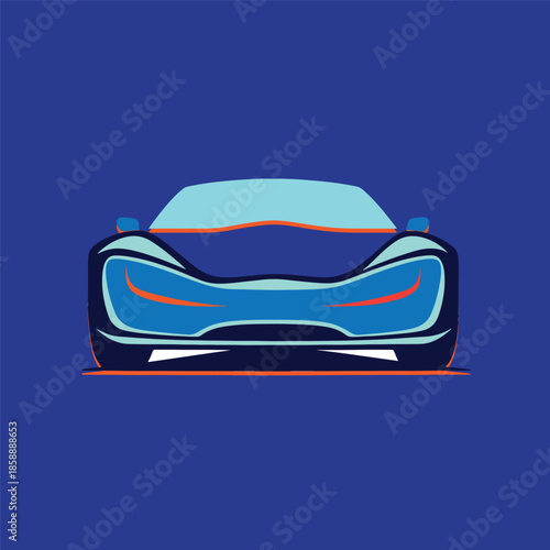 super fast sports car, vector version	