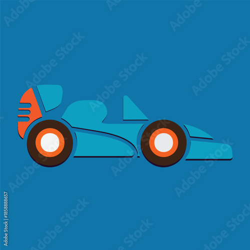 super fast sports car, vector version	