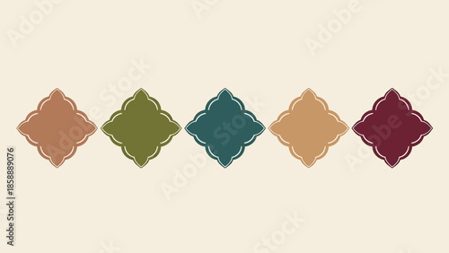 Islamic shape of door or window silhouette Arabic arch. Collection of patterns in oriental style. Frames in Arabic Muslim design for Ramadan Kareem. Vector mosque gate shape isolated on background