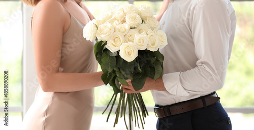 Young couple in love with w...
