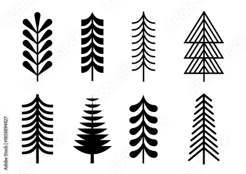 Pine Tree Icon Vector Forest Symbol Stock Illustration