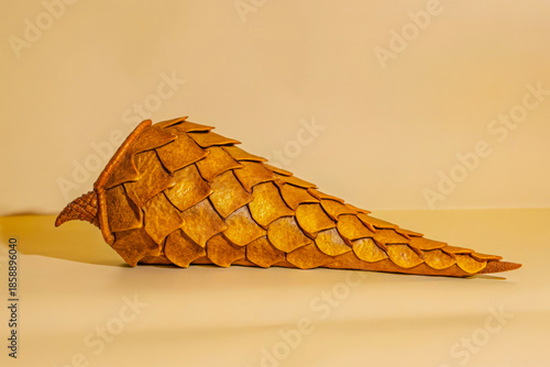 Wallpaper Mural a brown paper sculpture of a leaf Torontodigital.ca