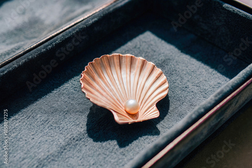 Wallpaper Mural a shell is sitting in a box Torontodigital.ca