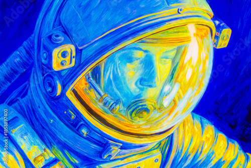 Wallpaper Mural an oil painting of an astronaut Torontodigital.ca