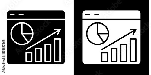 Metrics Board  Icon Set White Style Collection