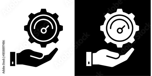 Indicator Dial  Icon Set White Style Collection