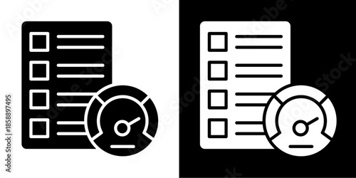 Kpi Summary  Icon Set White Style Collection