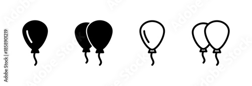 Balloon icon vector illustration. Party balloon sign and symbol