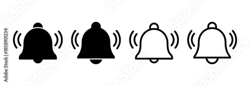 Bell Icon vector illustration. Notification sign and symbol for web site design