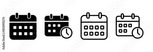 Calendar icon vector illustration. Calender sign and symbol. Schedule icon symbol